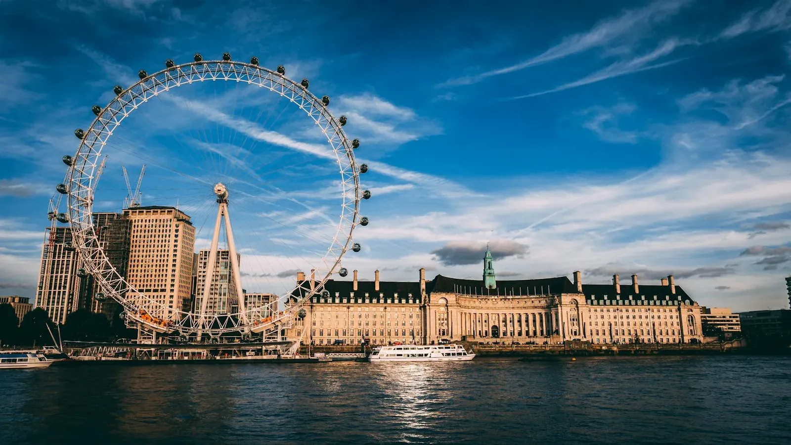The London Eye at dusk